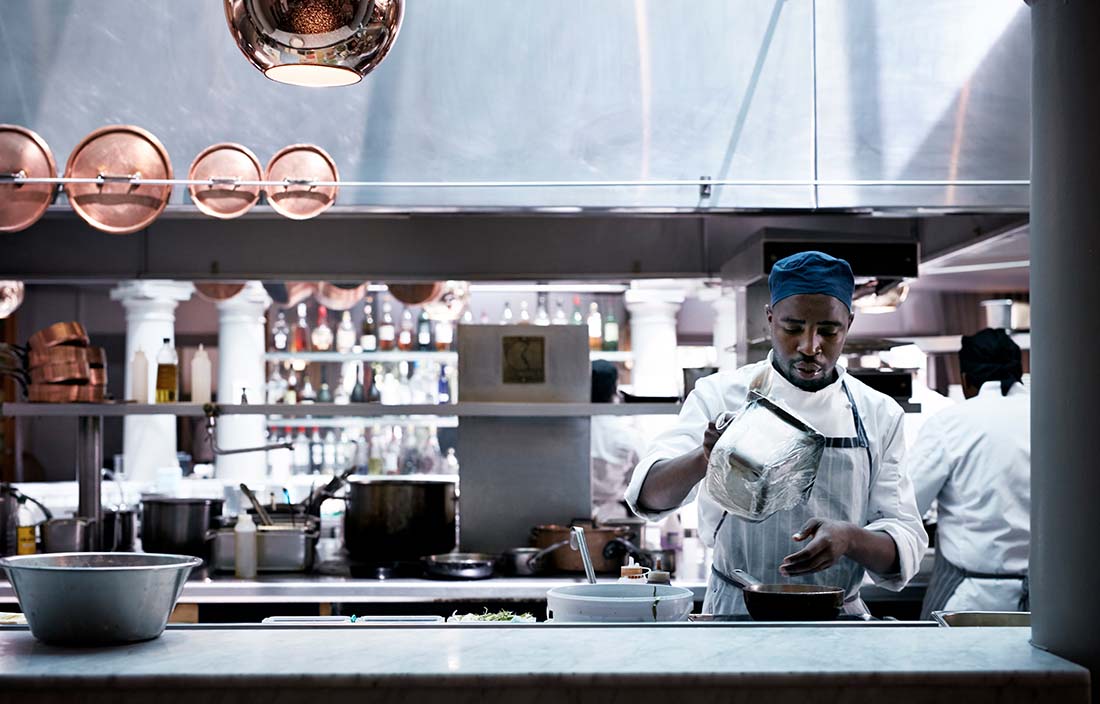 Chef in kitchen