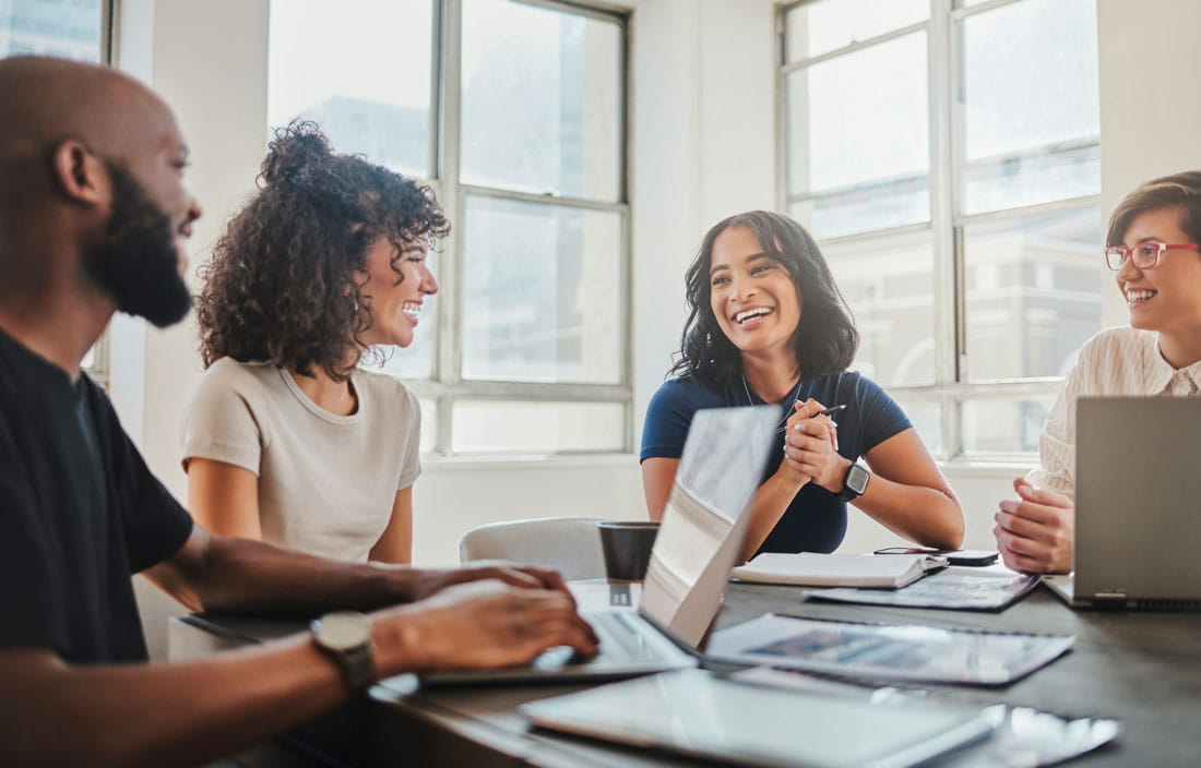 Group of nonprofit professionals in a meeting.