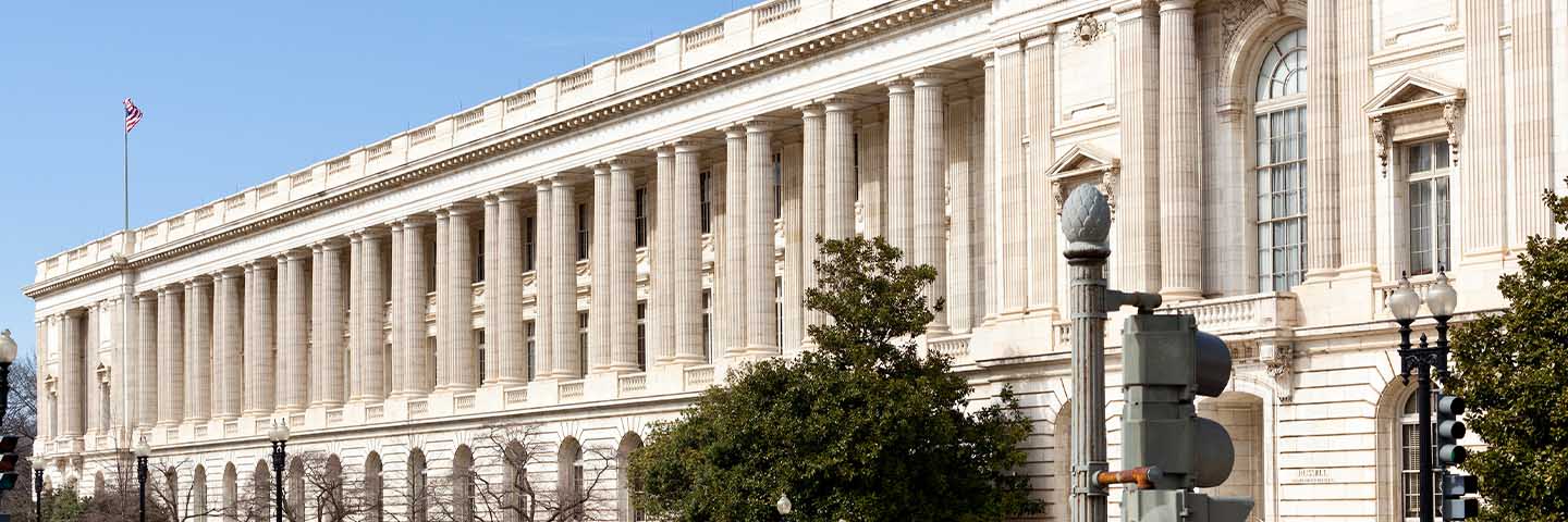 Government building facade.