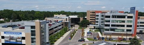 Aerial view of Beaumont Health hospital.