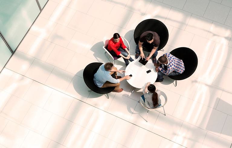 people sitting at a table 