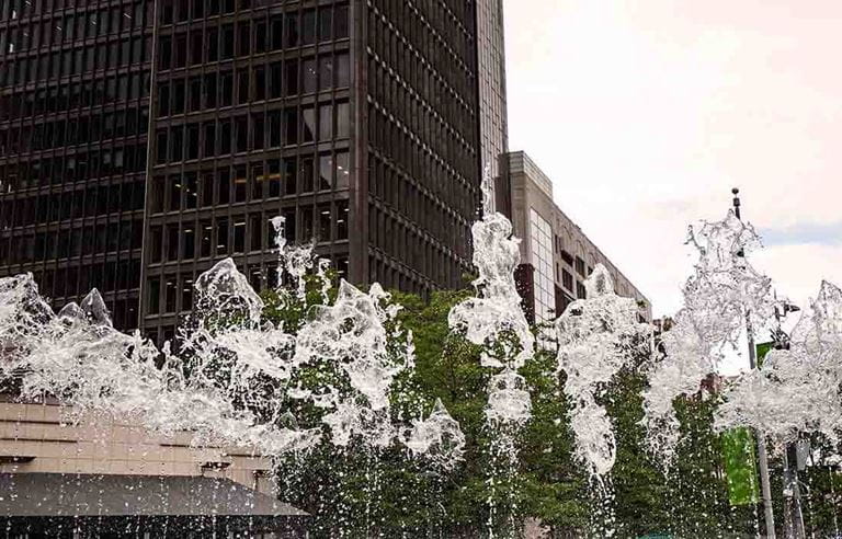 Water fountain in a city.