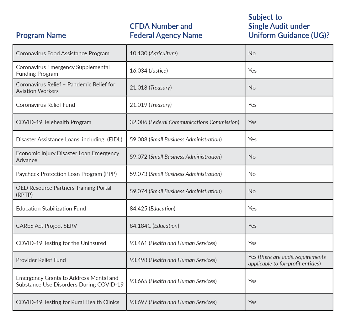 COVID-19 single audits graphic