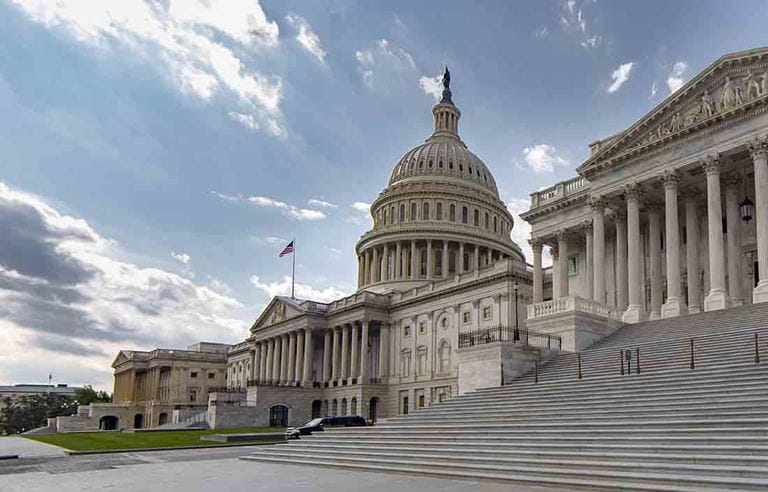 View of the U.S. Capitol building during the day.