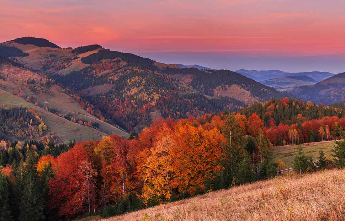 Mountain sunset