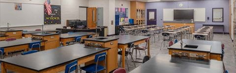 Woodhaven Brownstown Schools HS lab, school building construction for 2021 Bond Program