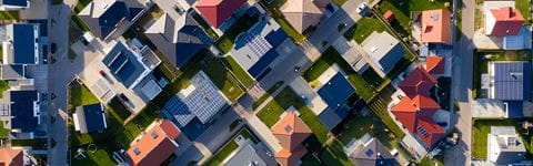 Photo of a neighborhood from above