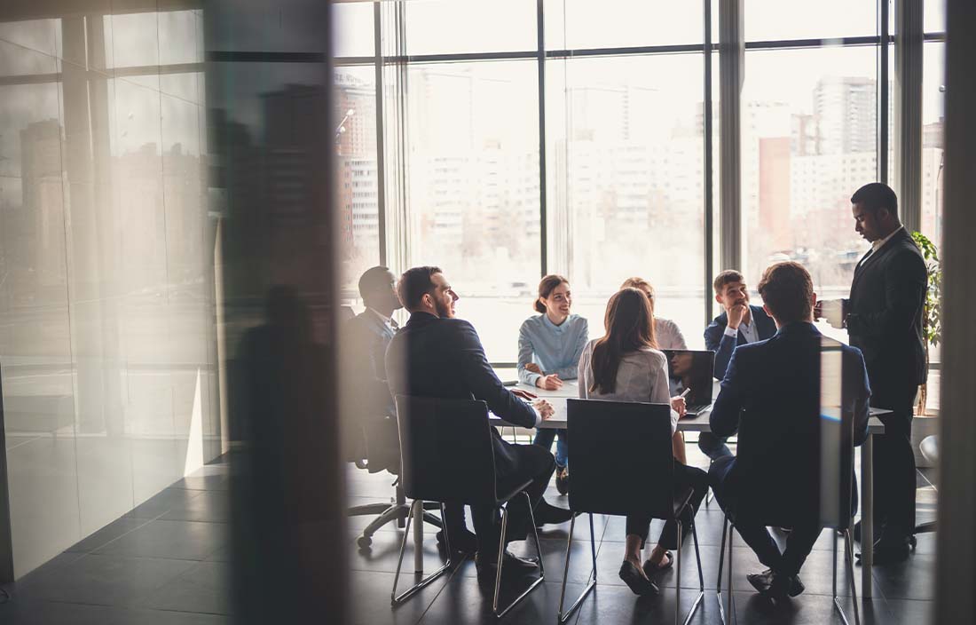 Group of colleagues in a conference room